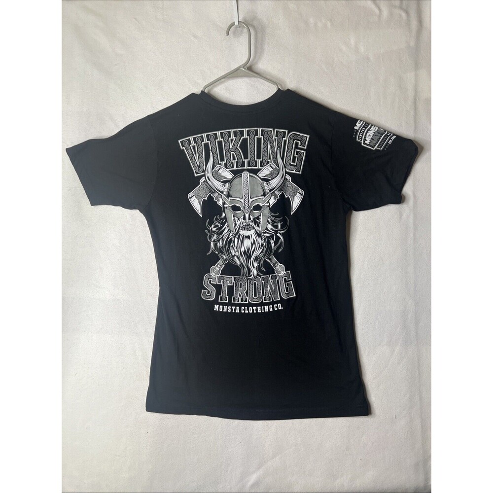 Monsta Clothing Men’s T shirt Viking Strong Graphic Large